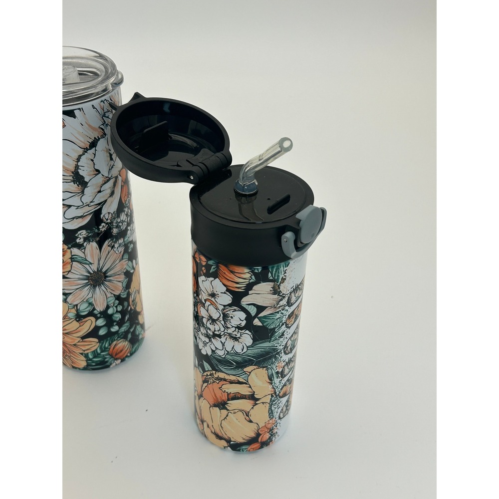 Mama & Mini Floral Stainless Steel Tumbler Set NWT Matching Cups Mothers Day - Picture 3 of 6